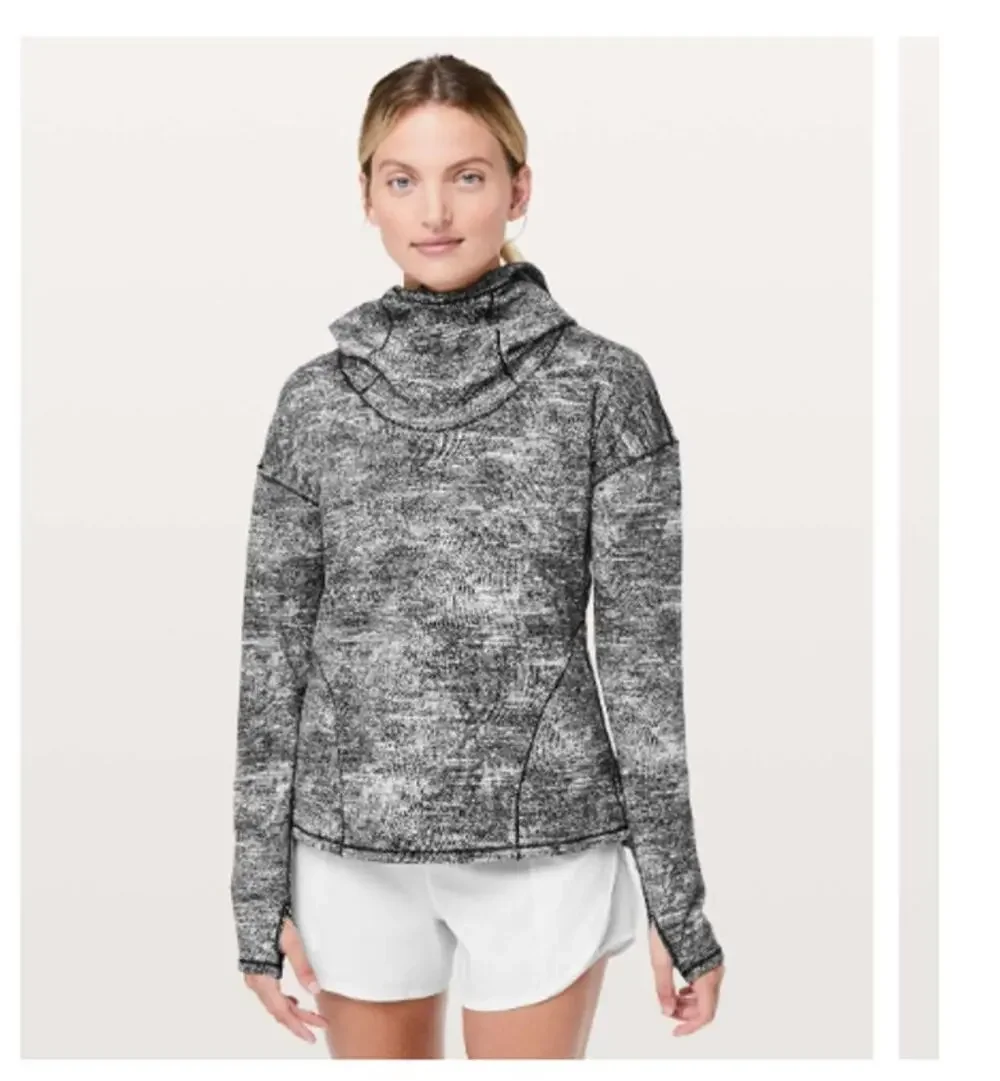 Lululemon Forever Endeavour Long Sleeve Sz 6 Rush Jacquard Hooded Sweatshirt